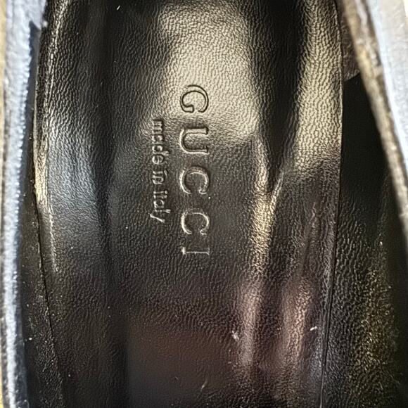 Gucci Black Leather Pumps Horsebit Pointed Toe Size 36C - Picture 9 of 14